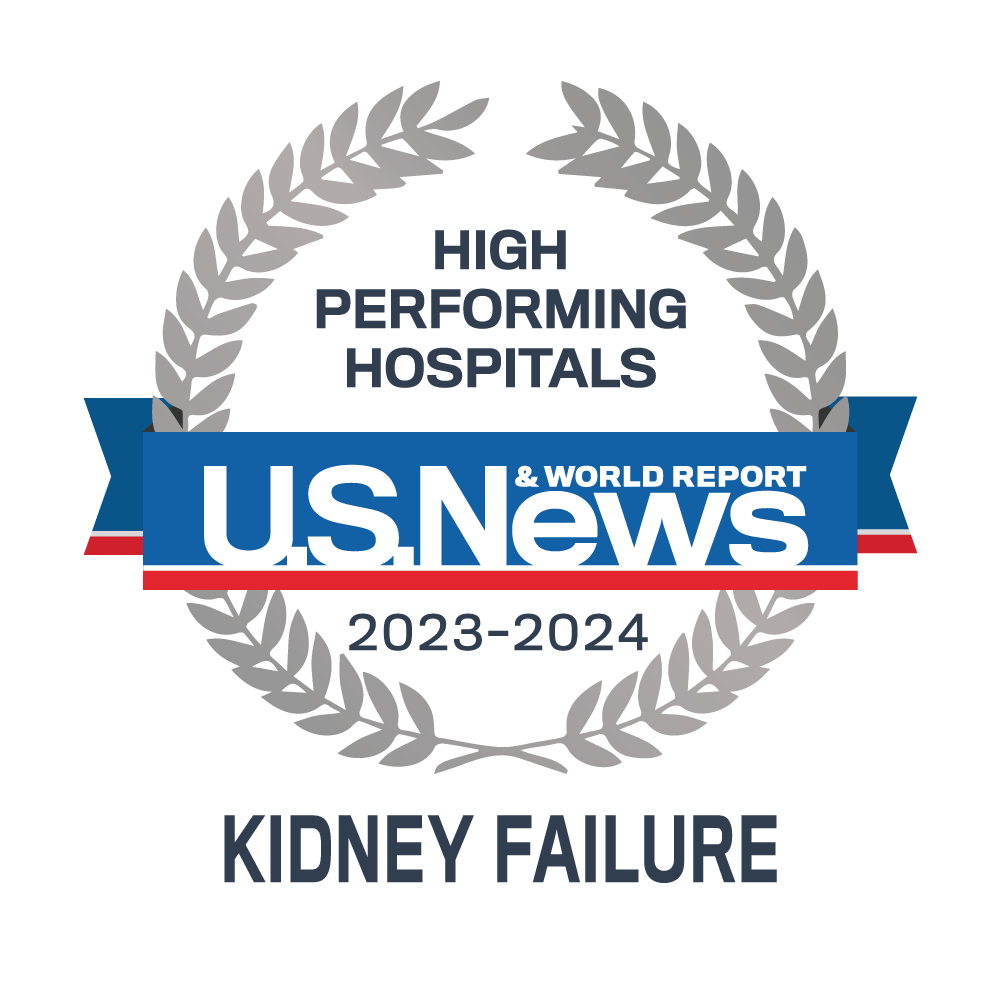 High Performing Hospitals - U.S. News & World Report - 2023-24 - Kidney Failure